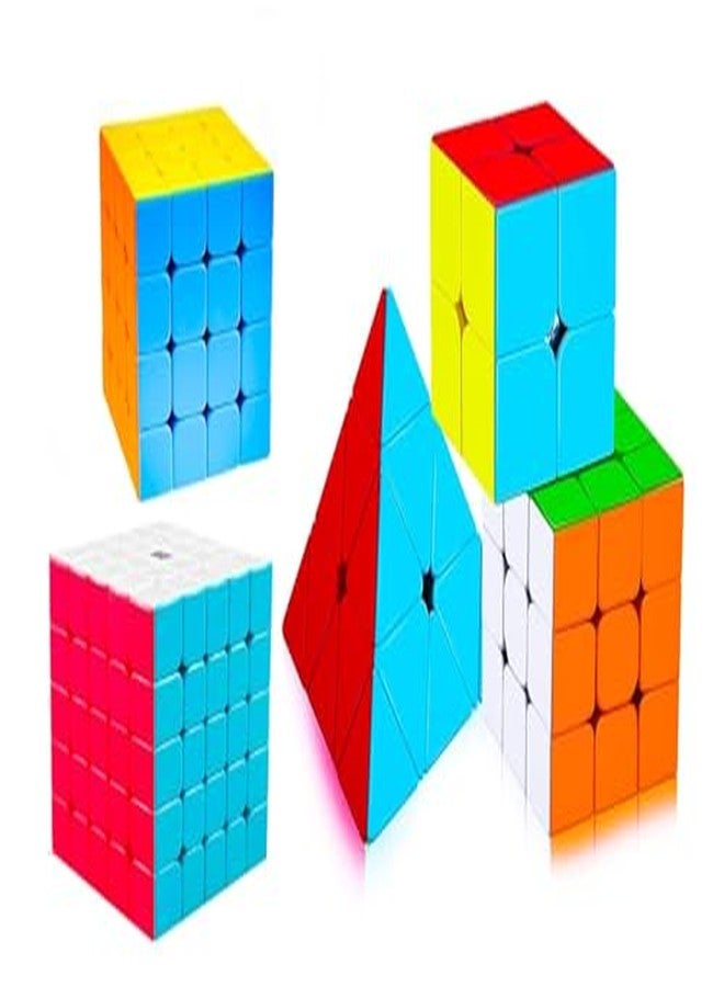 AZE Enterprises, Unavailable Combo of Ultimate Speed Cubes 2x2,3x3,4x4,5x5 and Pyramid Cube Combo for Kids and Professional - Image 2